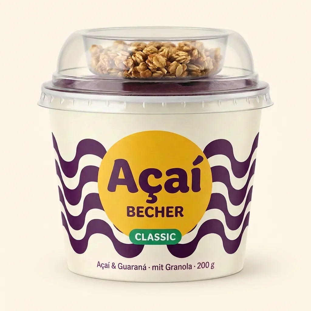 Açaí Becher Classic mit Granola im Deckel